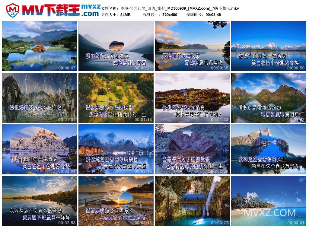 冷漠-恋恋红尘_国语_流行_MD300939